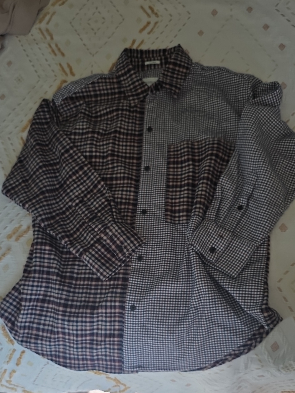 Two-Tone Flannel Shirt